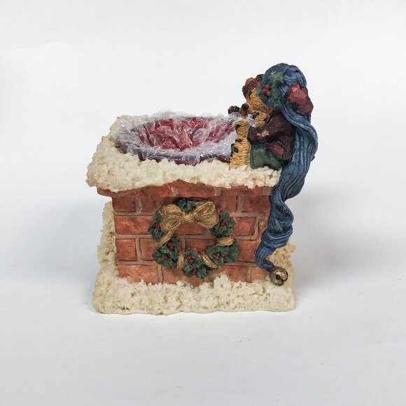 Boyds Bears Elgin & Elliot The Elves Toasty Warm Candle Holder 1996, 1st Edition - Picture 3 of 7